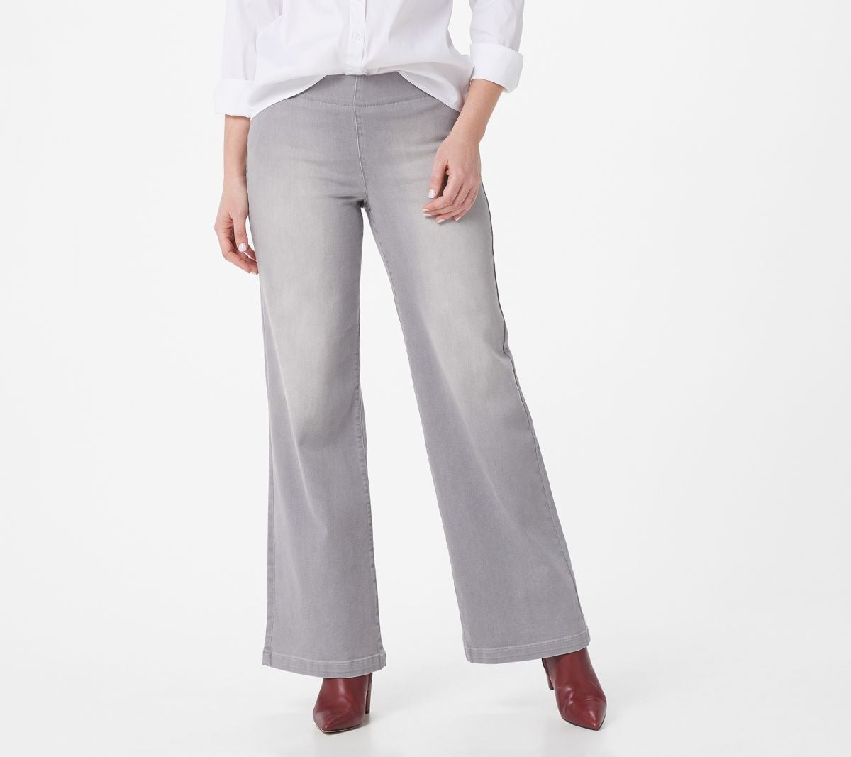 Pull-On Wide-Leg Pants- Clean Grace