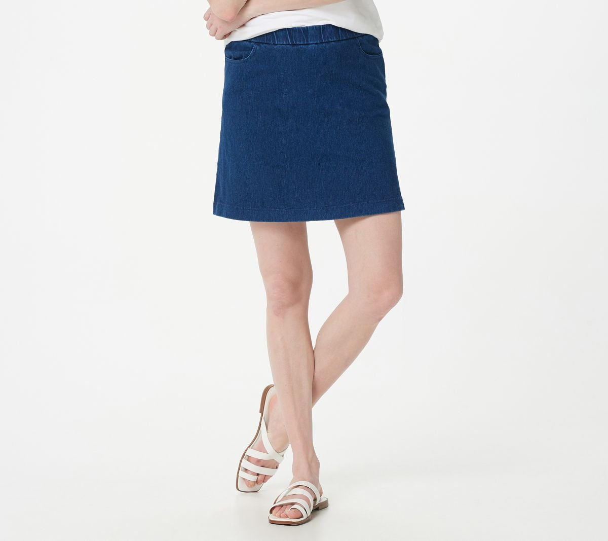 Knit Denim Skort