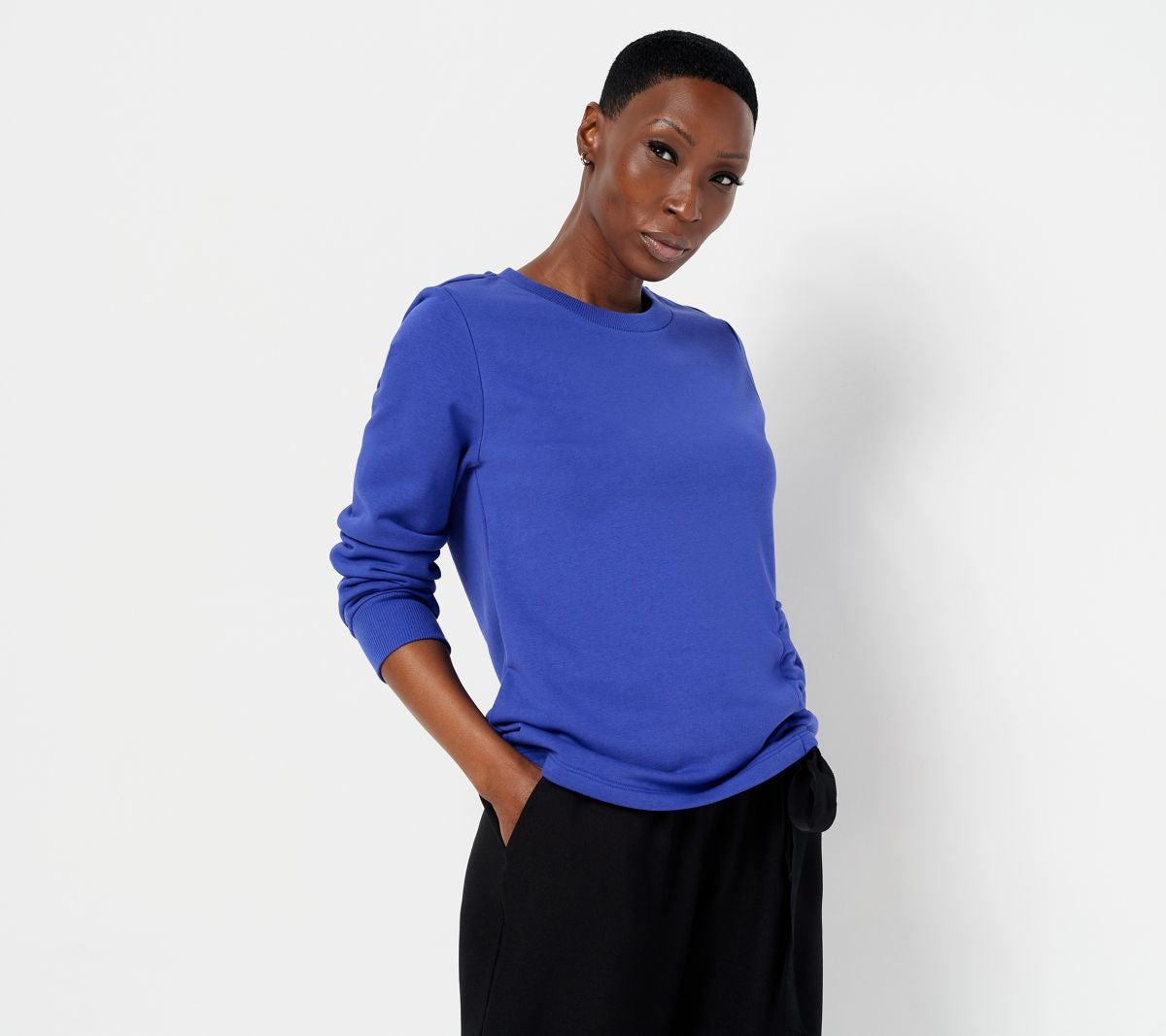 Long Sleeve Front Tie Sweatshirt