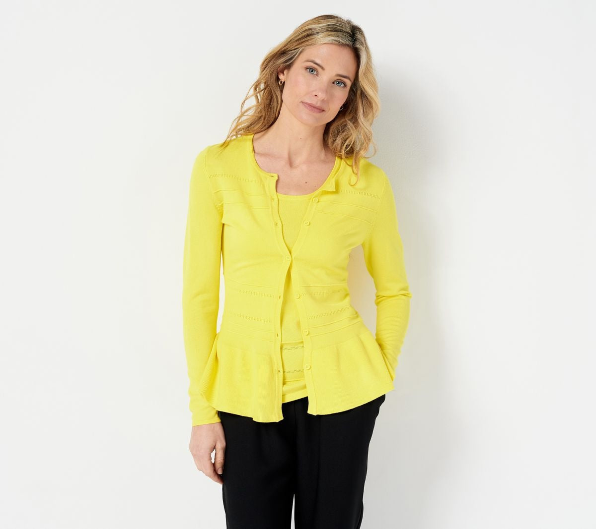 Long Sleeve Peplum Cardigan