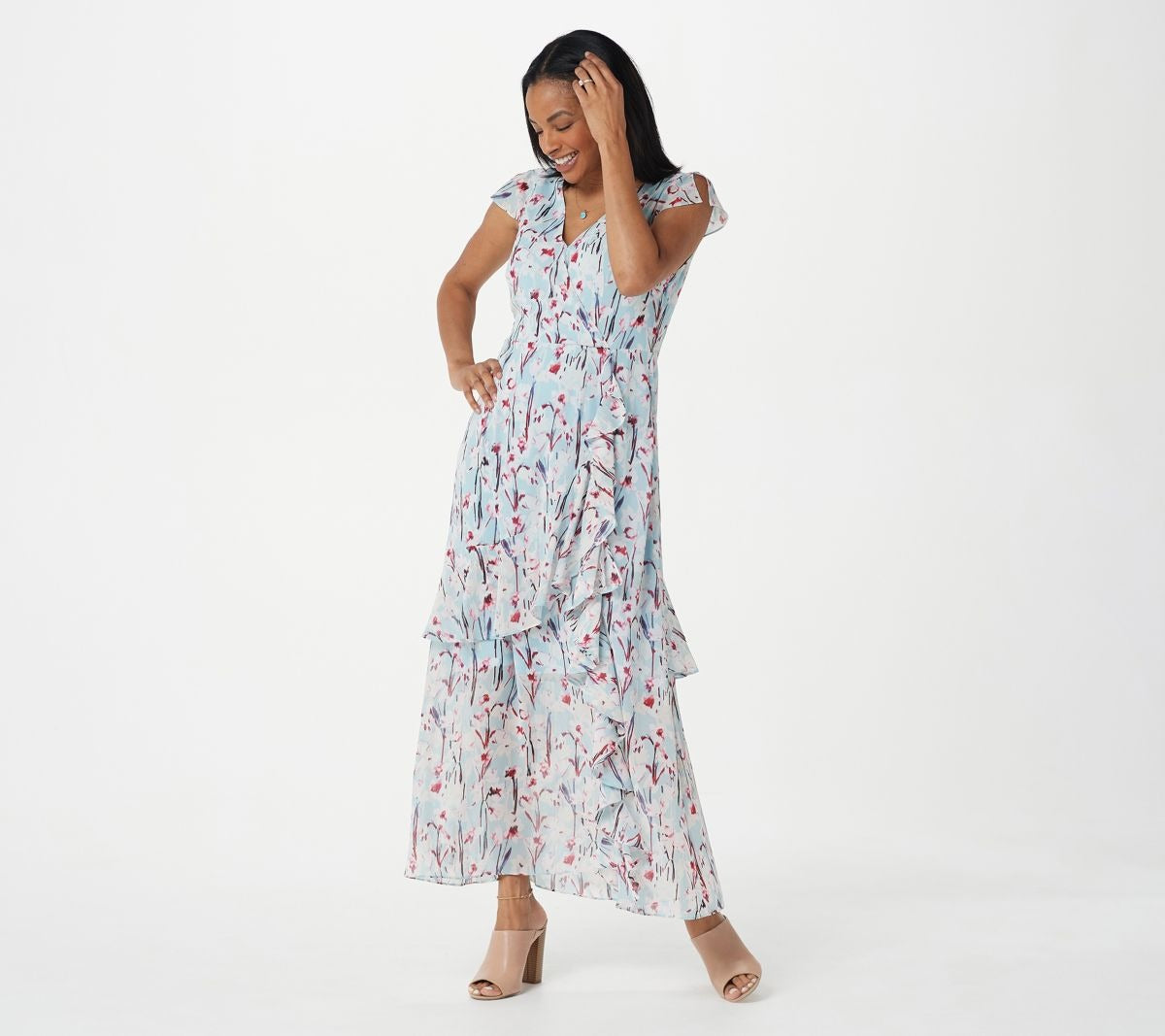 Printed Ruffle Dress