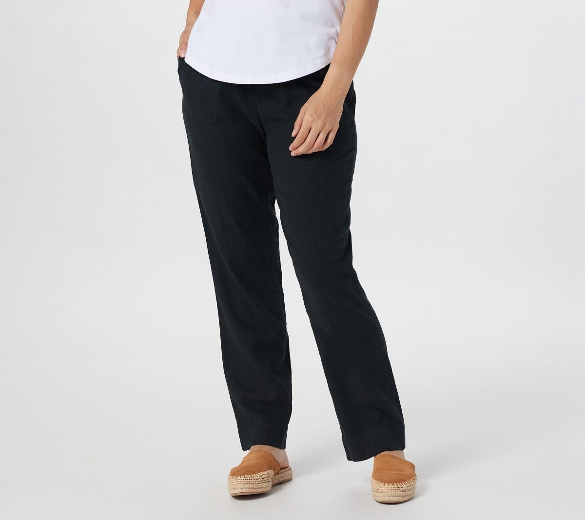 Naturals Linen Blend Straight Leg