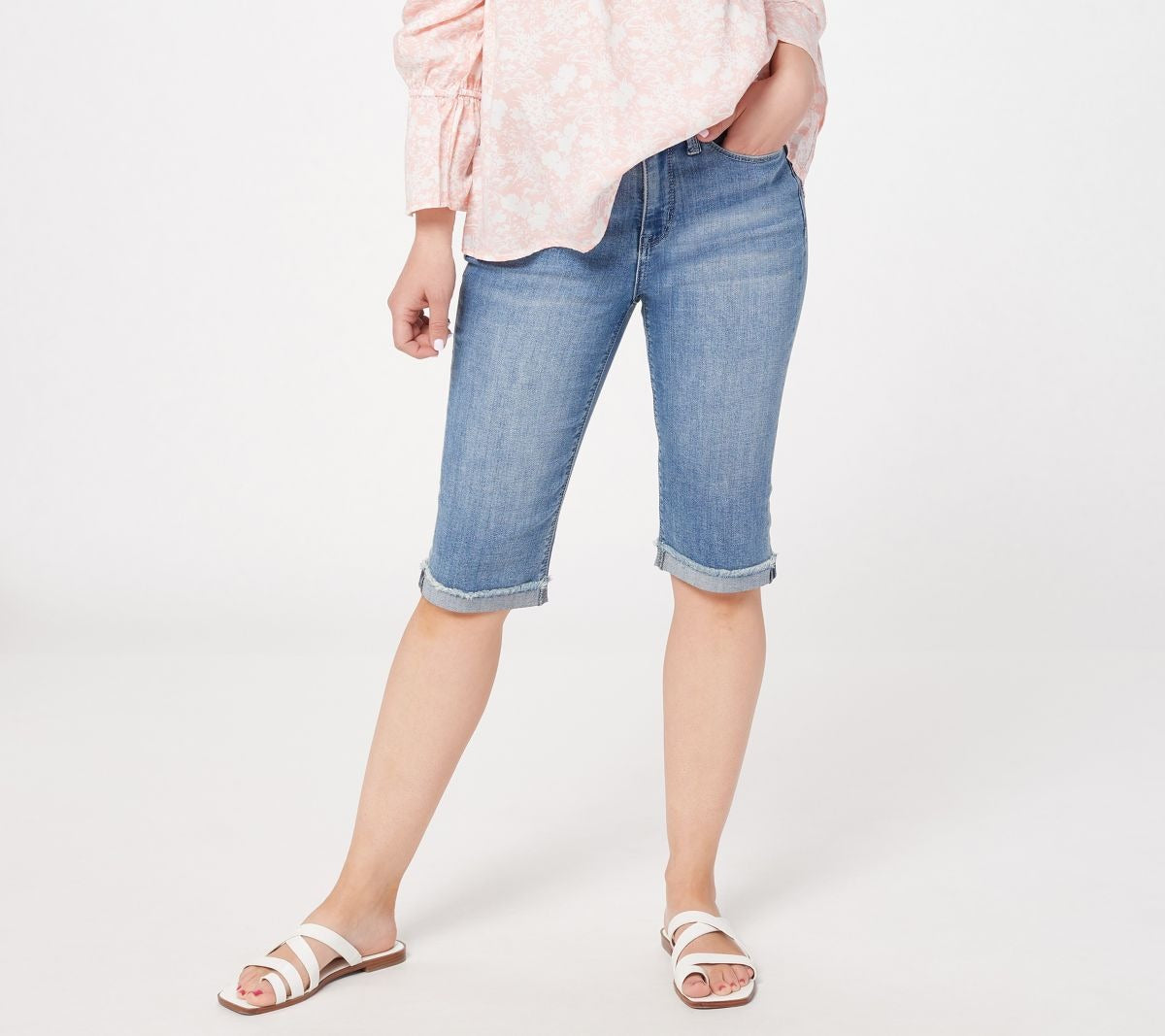 Daisy Denim Bermuda Shorts- Denim