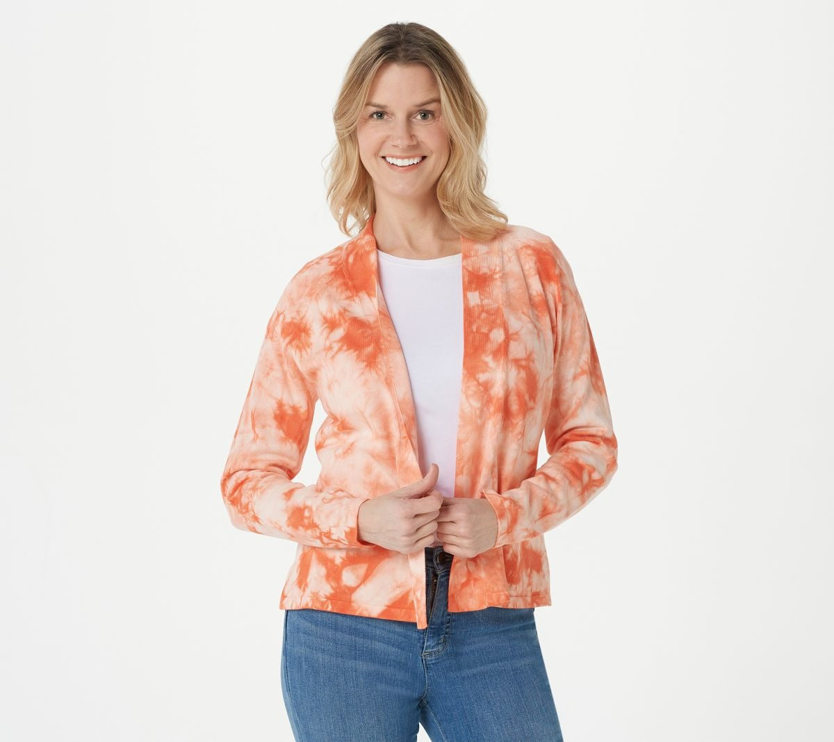 Tie Dye Open Front Cardigan
