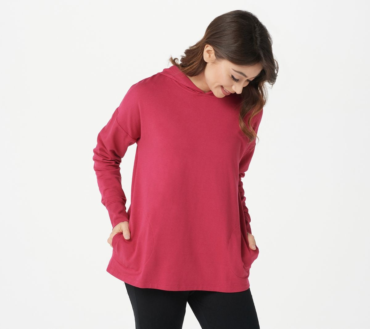 Z-Knit Long Sleeve Ribbed Cuff Hooded