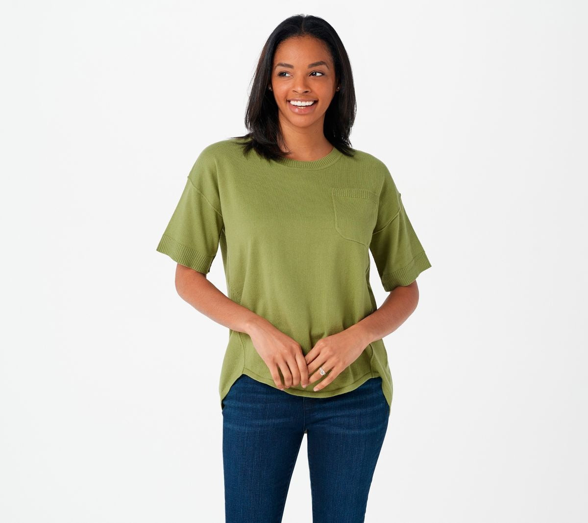 Tulip Hem Pullover Sweater