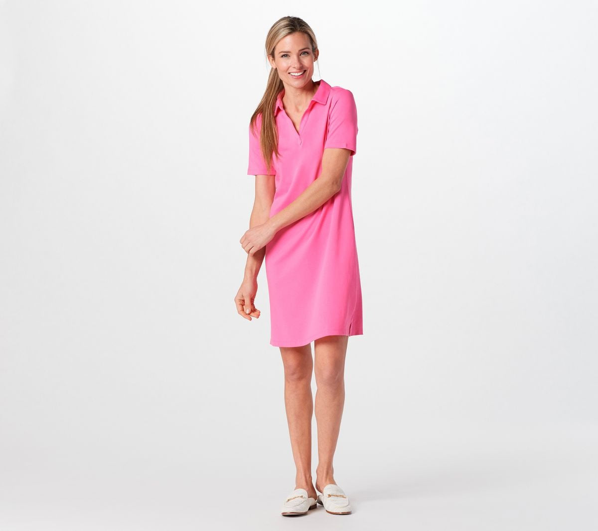 isaac mizrahi pima cotton dress Isaac Mizrahi Reg. Essential Pima Cotton Elbow-Sleeves Dress Black Medium Size