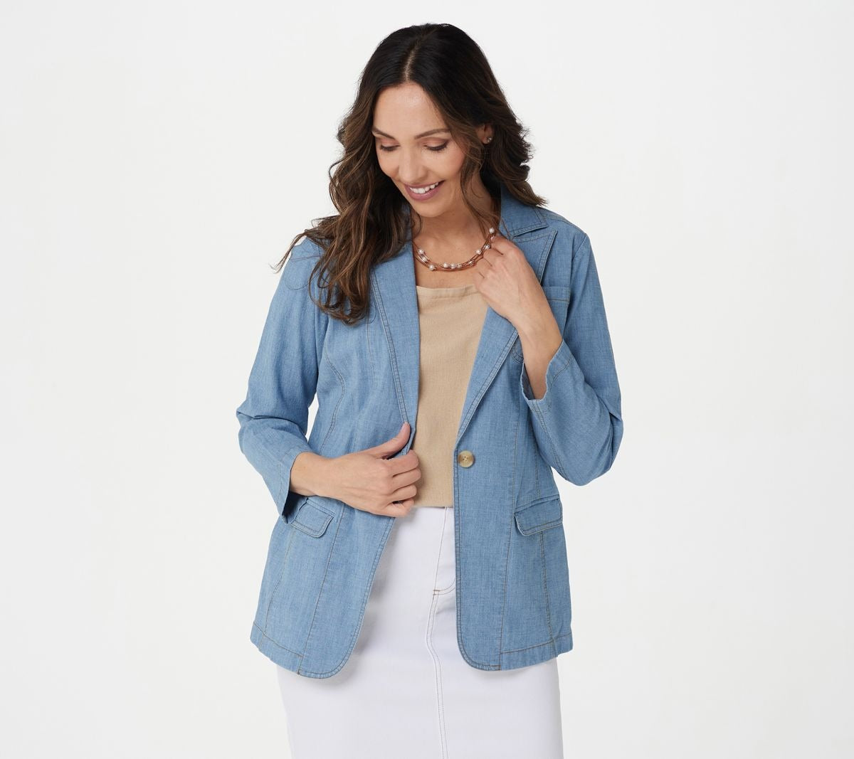 Lightweight Denim Single Button