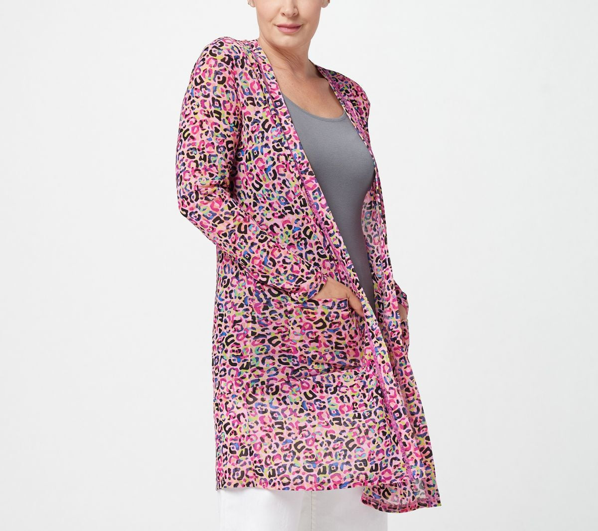 Animal Print Sheer Mesh