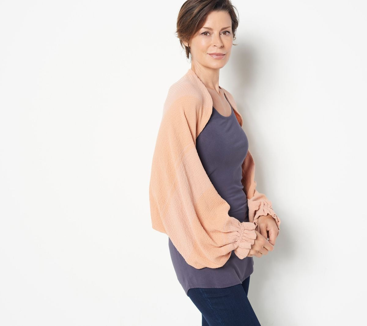 Woven Textured Shrug