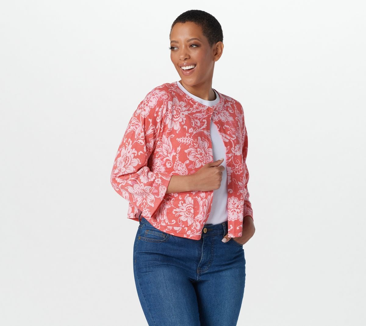 Printed Single Button Front