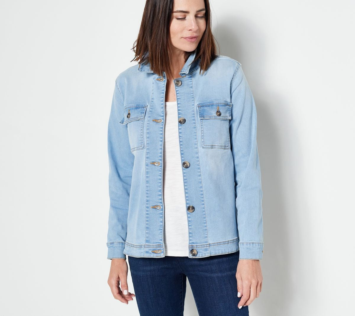 Easy Stretch Utility Denim Jacket