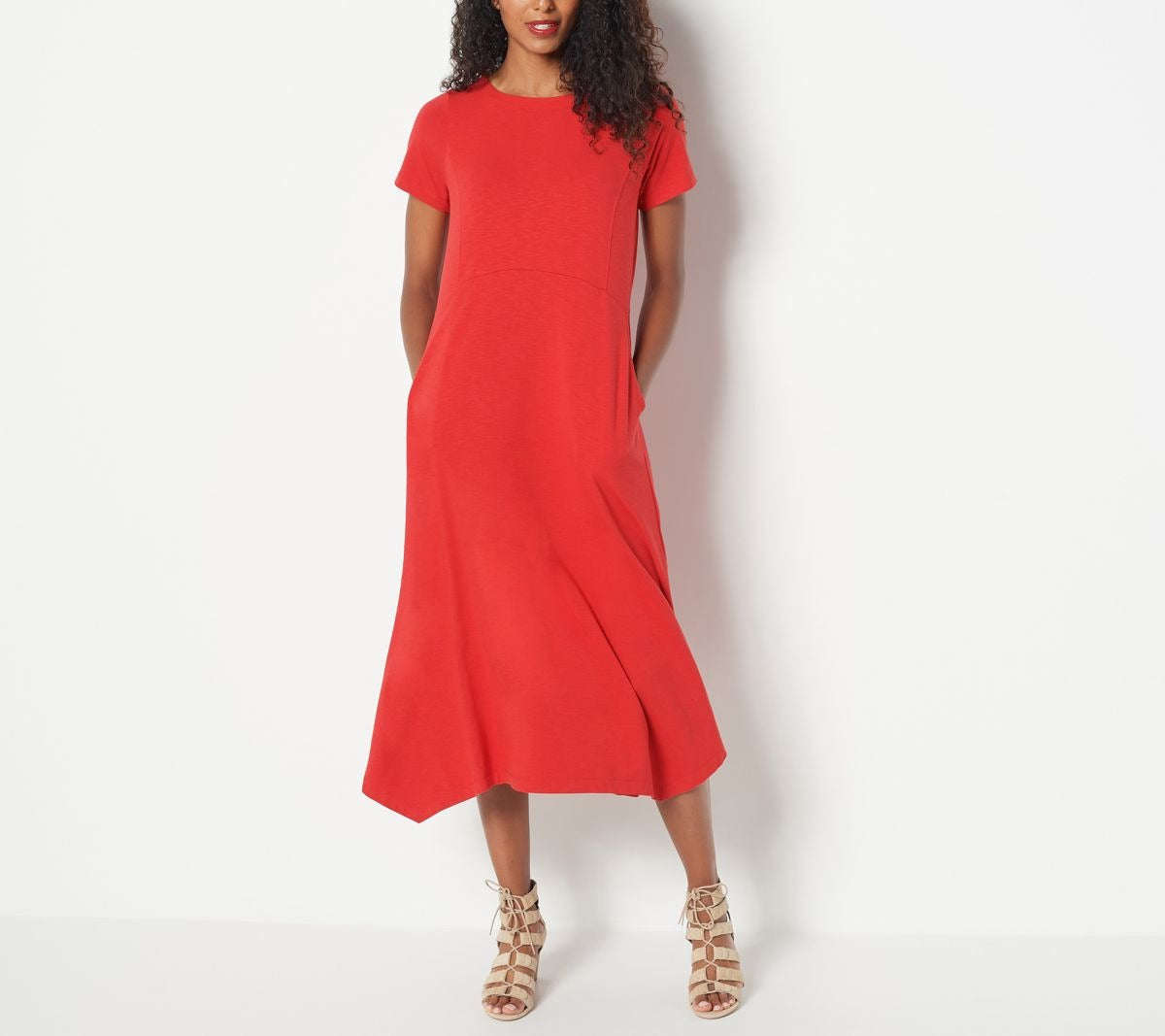 Slub Knit Midi Dress