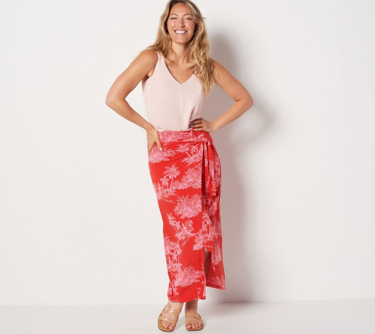 Printed Sarong Skirt