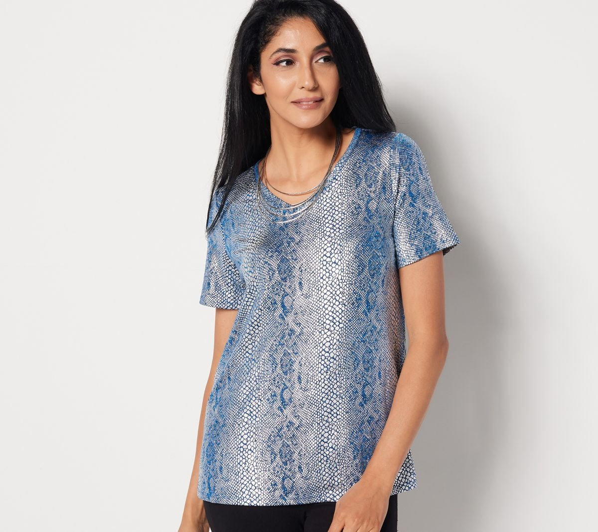 Metallic Snake Printed