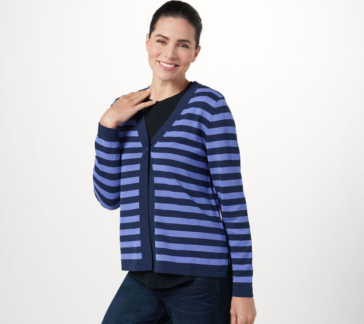 Single Button Striped