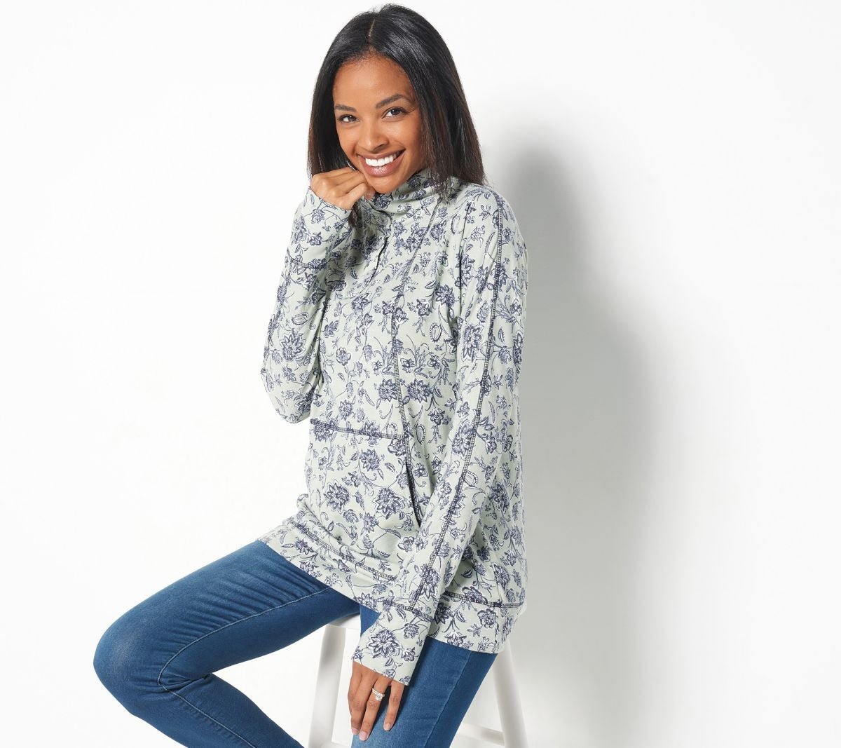 Comfortwear Mock Neck Henley