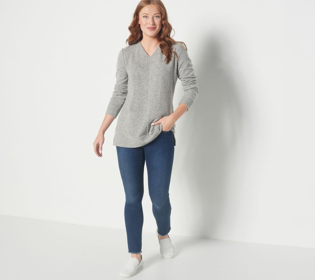Comfort Zone PLUSHKNIT Reg V-Neck