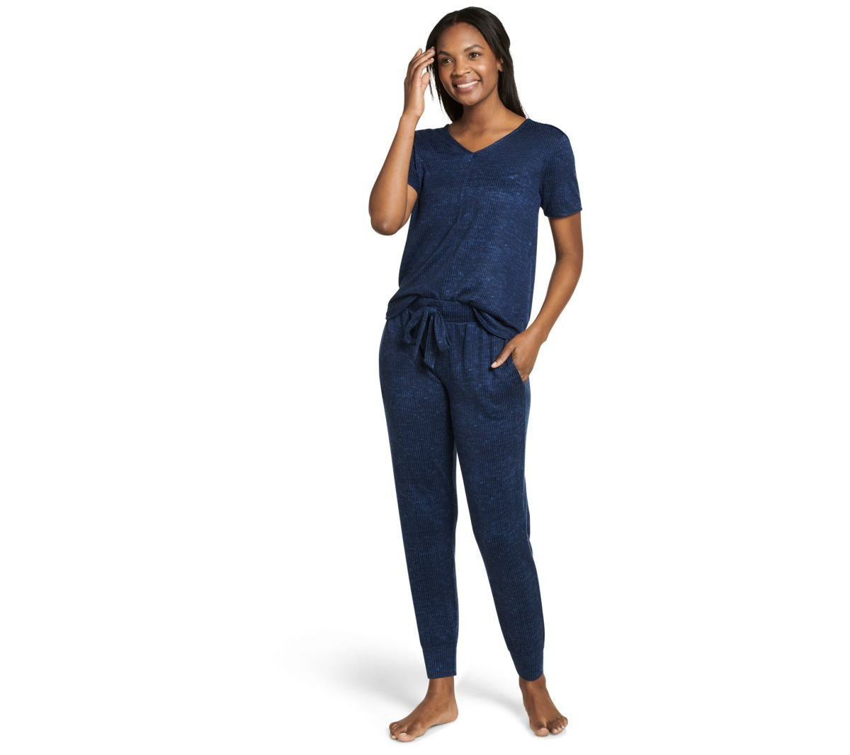 Luxe Lounge Ribbed Tee