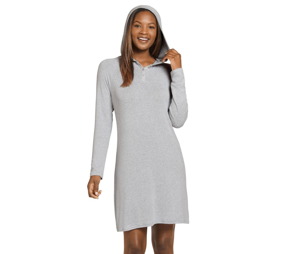 Sweaterknit Hooded Sleepshirt