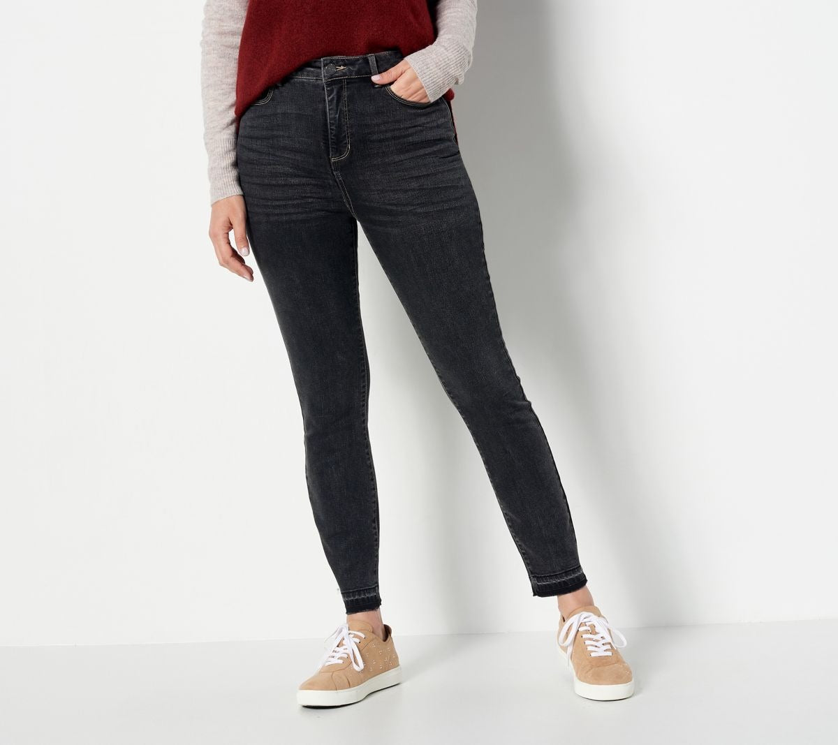 Stretch Denim High-Waisted
