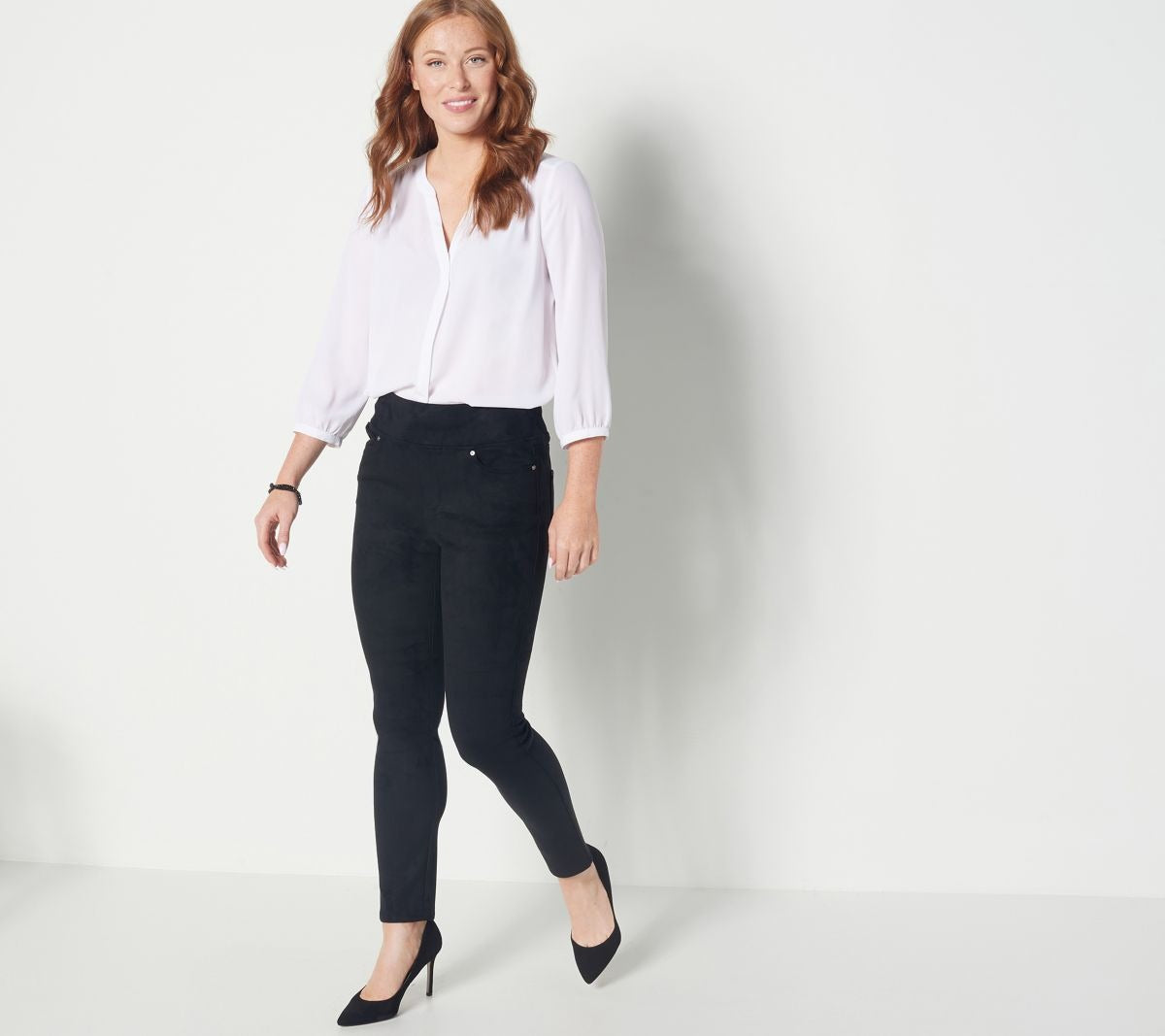 Faux Suede Regular Jegging