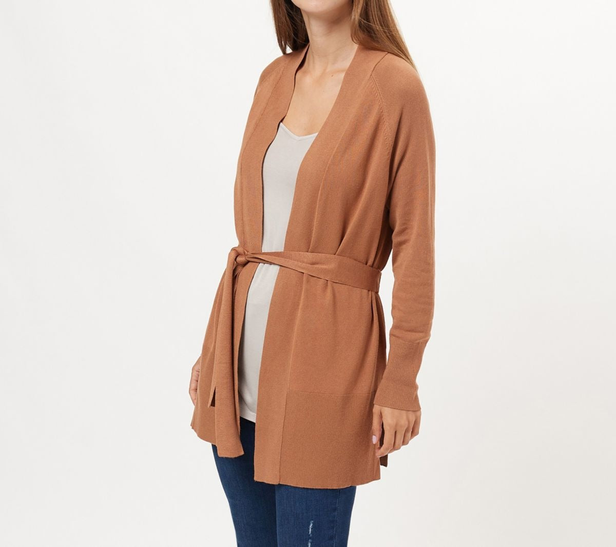 Feather Knit Wrap Cardigan