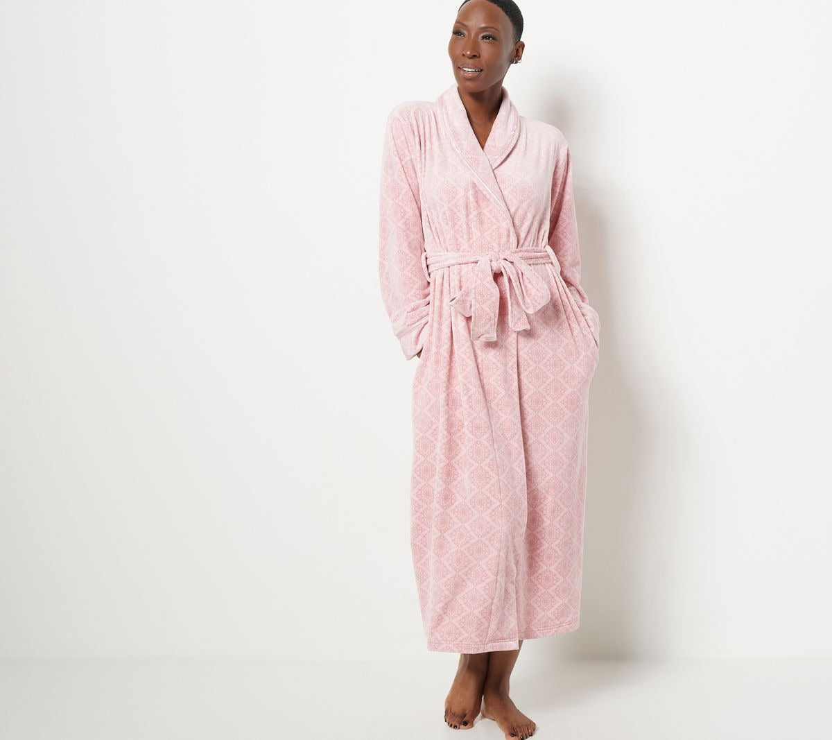 Double Sided Velour Wrap Robe