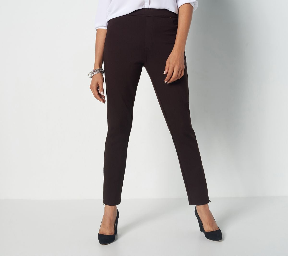 Ponte Knit Ankle Pants