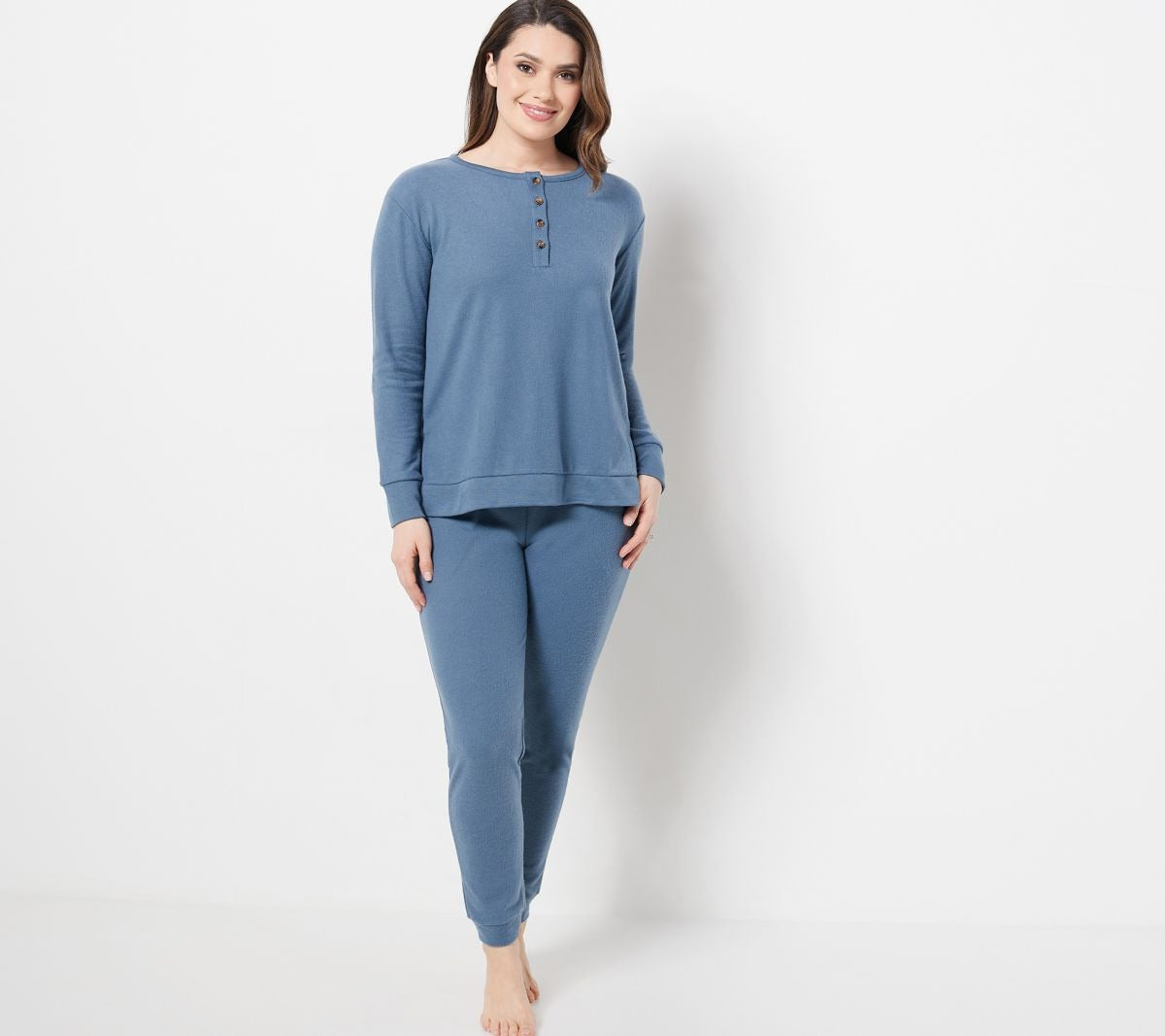 Brushed Rib Henley and Jogger