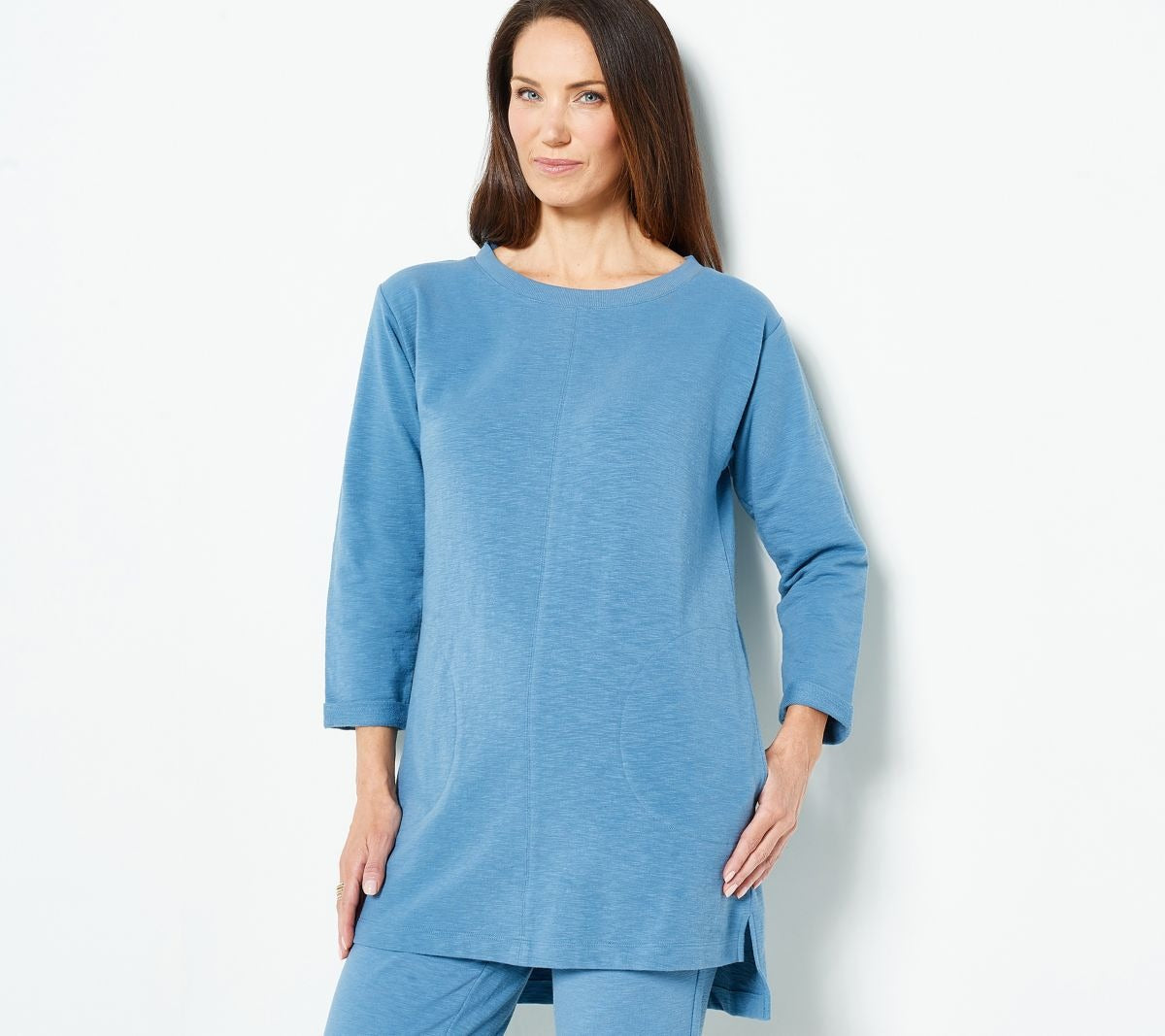 Slub French Terry Sweatshirt Tunic