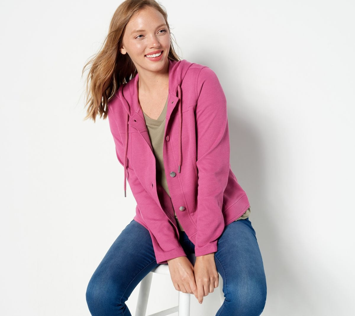 True Denim Button Front