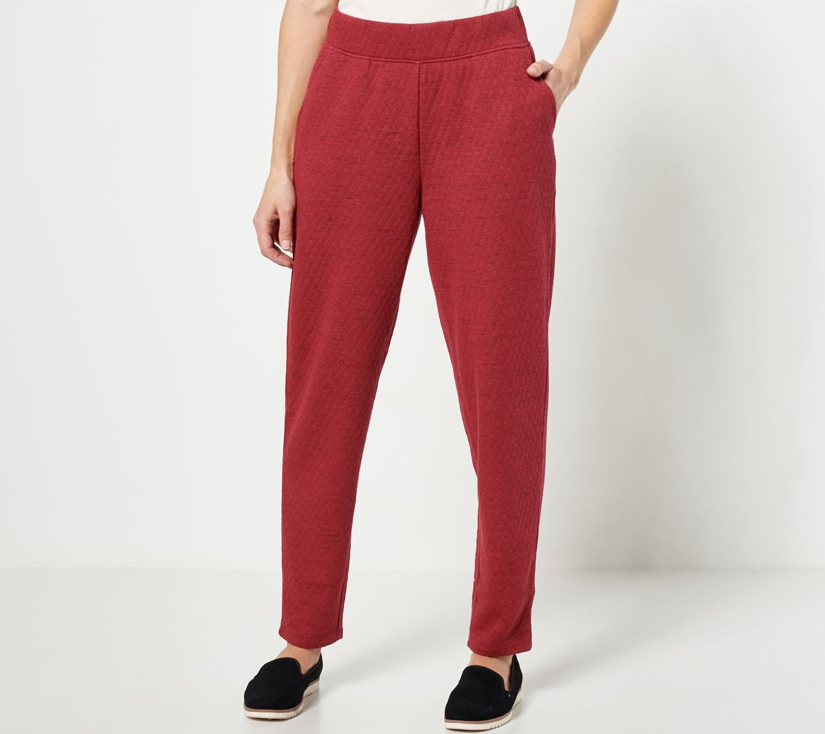 Quilted Knit Slim Pants