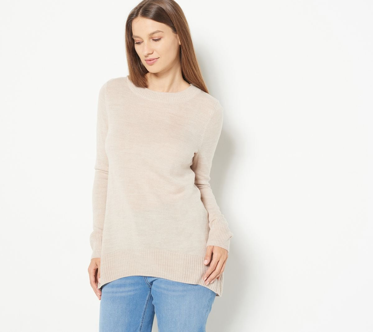 Crew-Neck Long-Sleeve Sweater