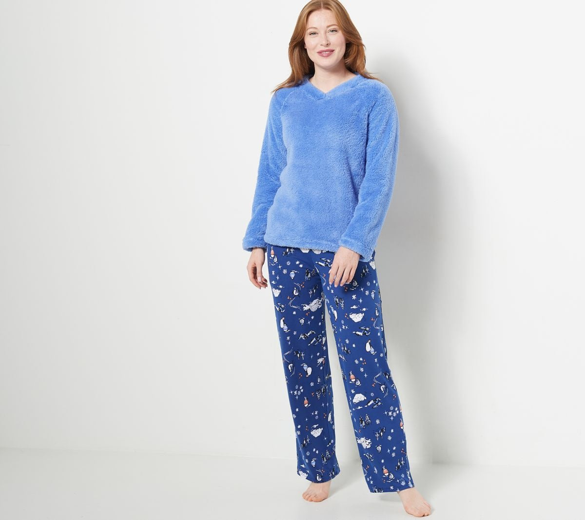 Curly Sherpa Top and Jersey Pants