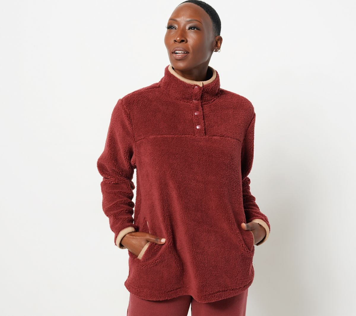 Sherpa with Micro Suede Trim