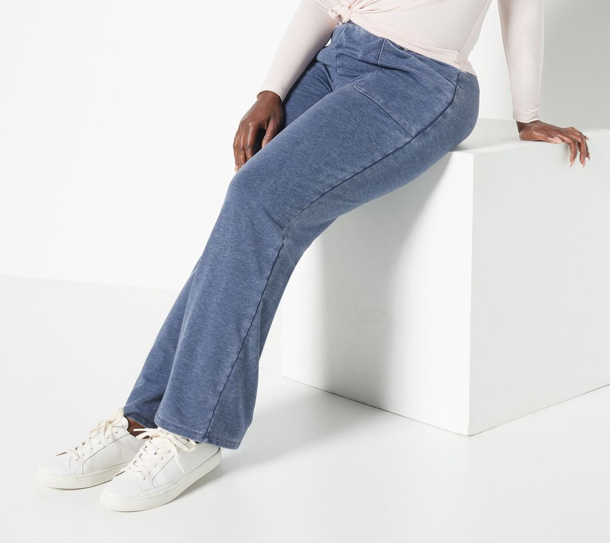 French Terry Fleece Lined Washed Pant