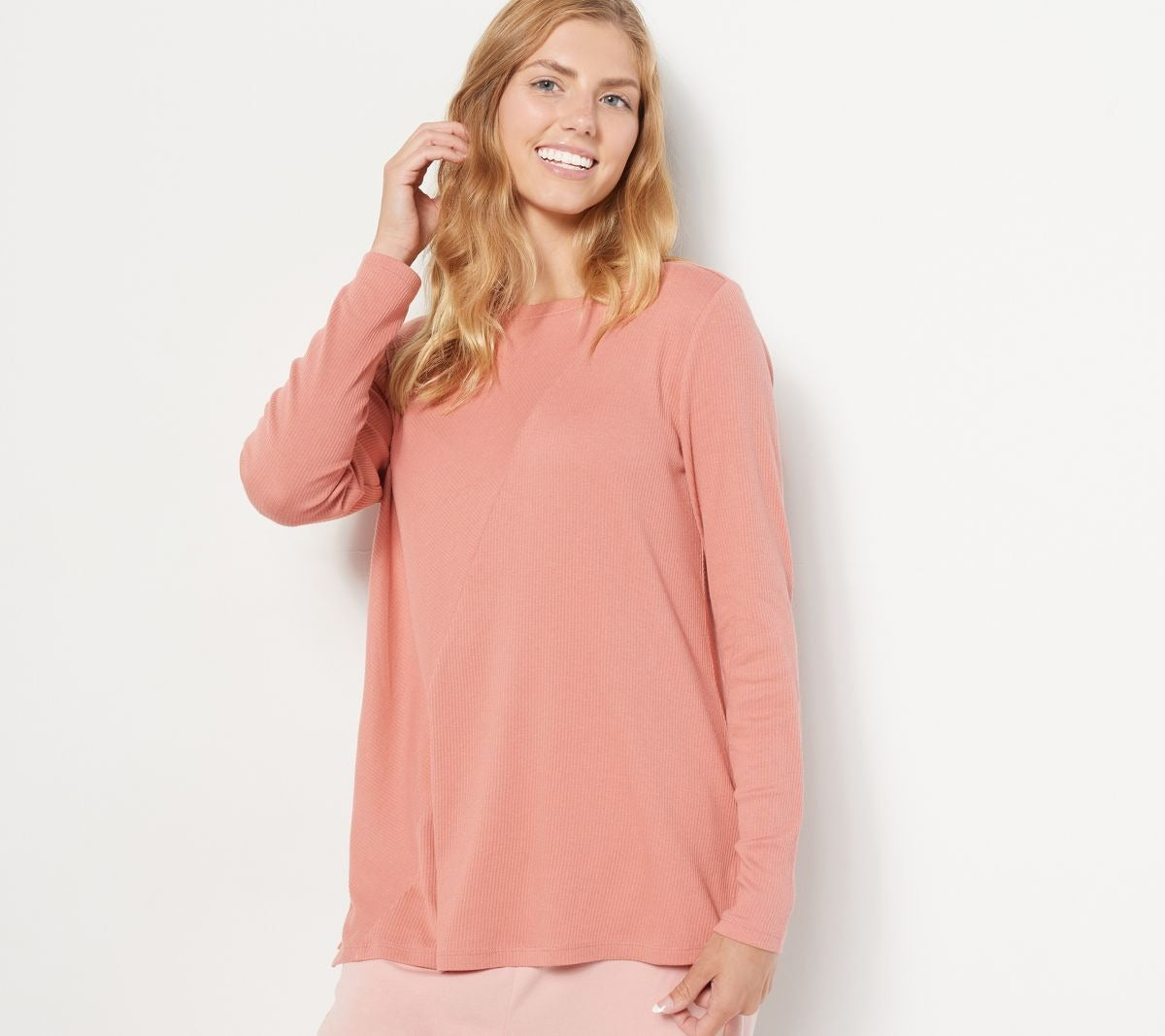 Cozy Knit Luxe Asymmetrical Rib Top