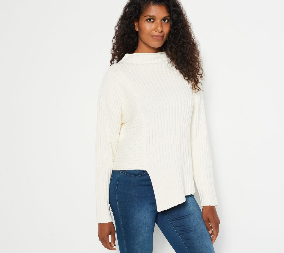 Asymmetrical Hem Sweater