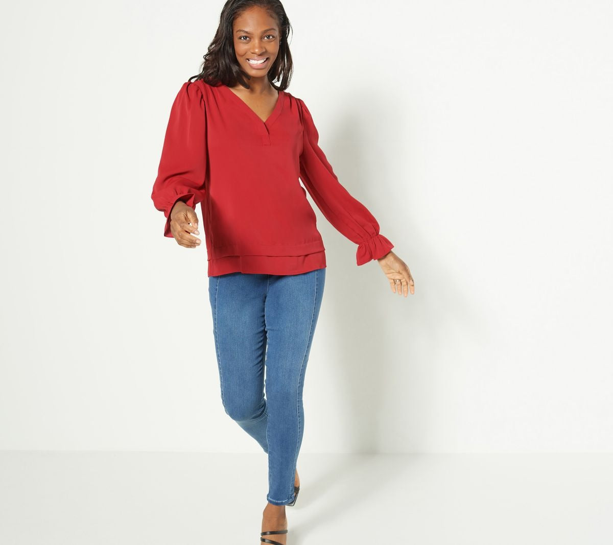 Cloud 9 Split-Neck Blouse