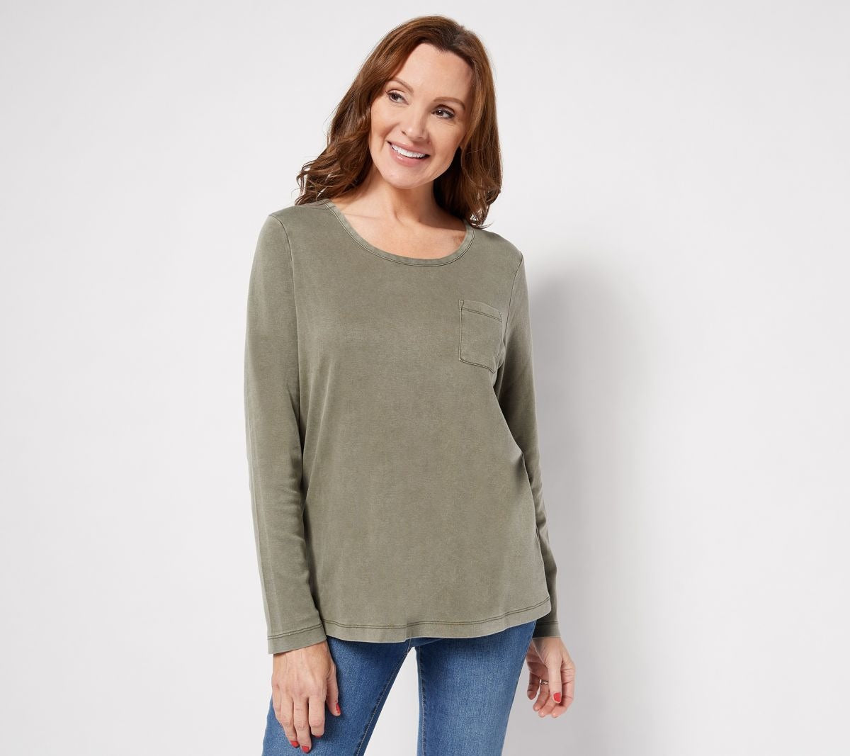 Sandwashed Interlock Crew