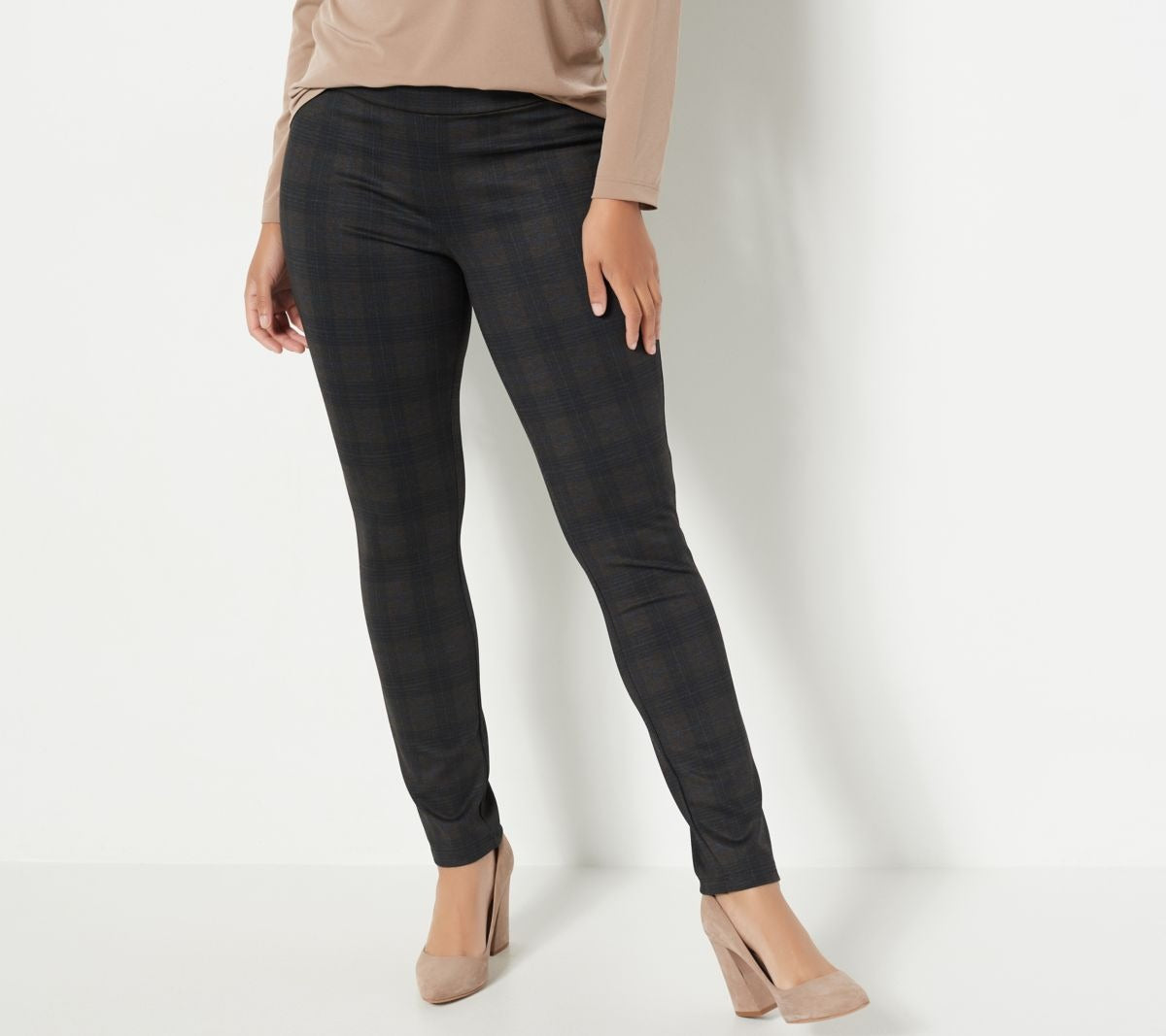 Ponte Leggings- Lenox Plaid