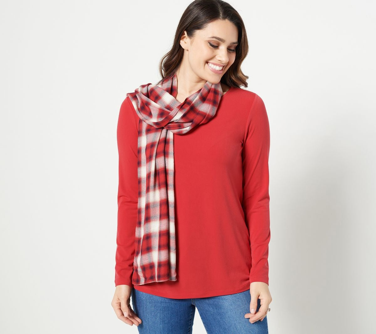 Liquid Knit Scoop-Neck Top
