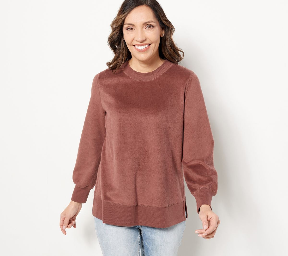 Fleeced French Terry Crew Neck