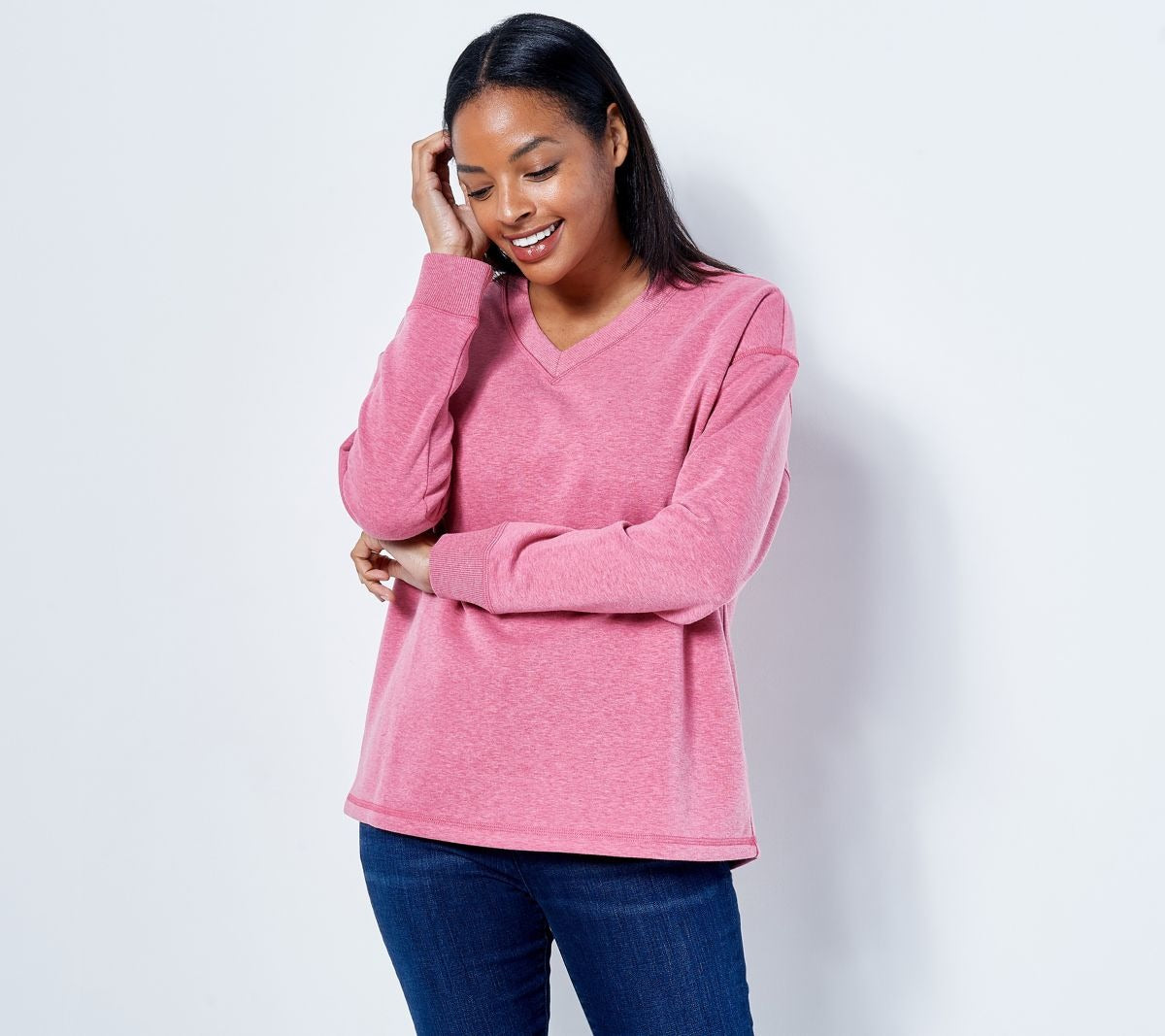 SOHO Plush Back V-Neck