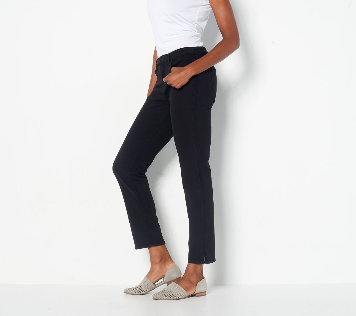 Curves 360 Slim Straight Ankle Jeans