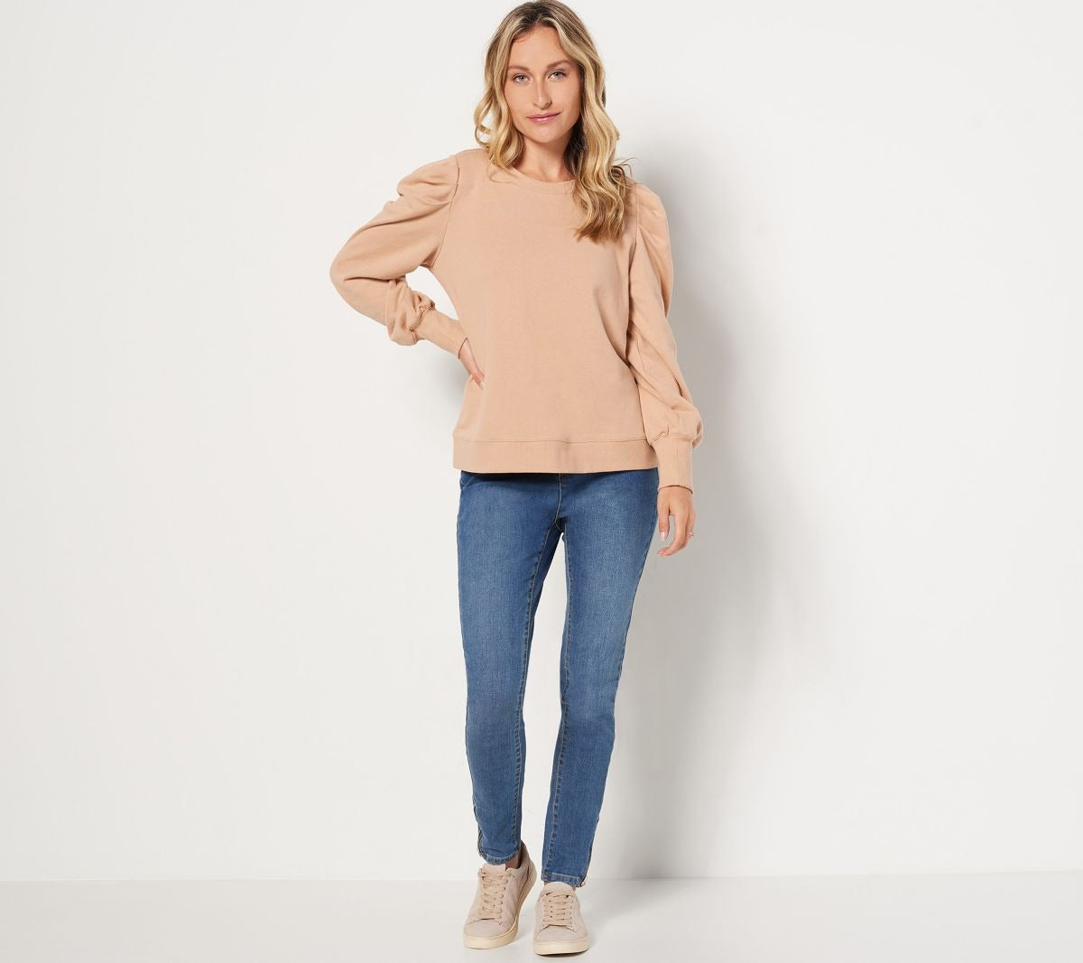 French Terry Puff-Sleeve