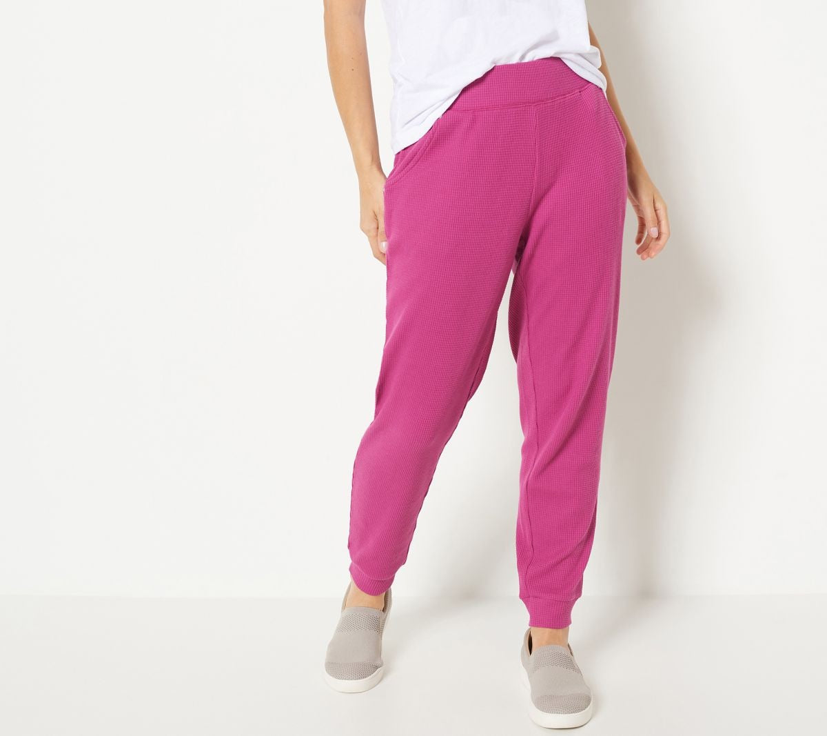 Waffle Knit Pull-On Joggers