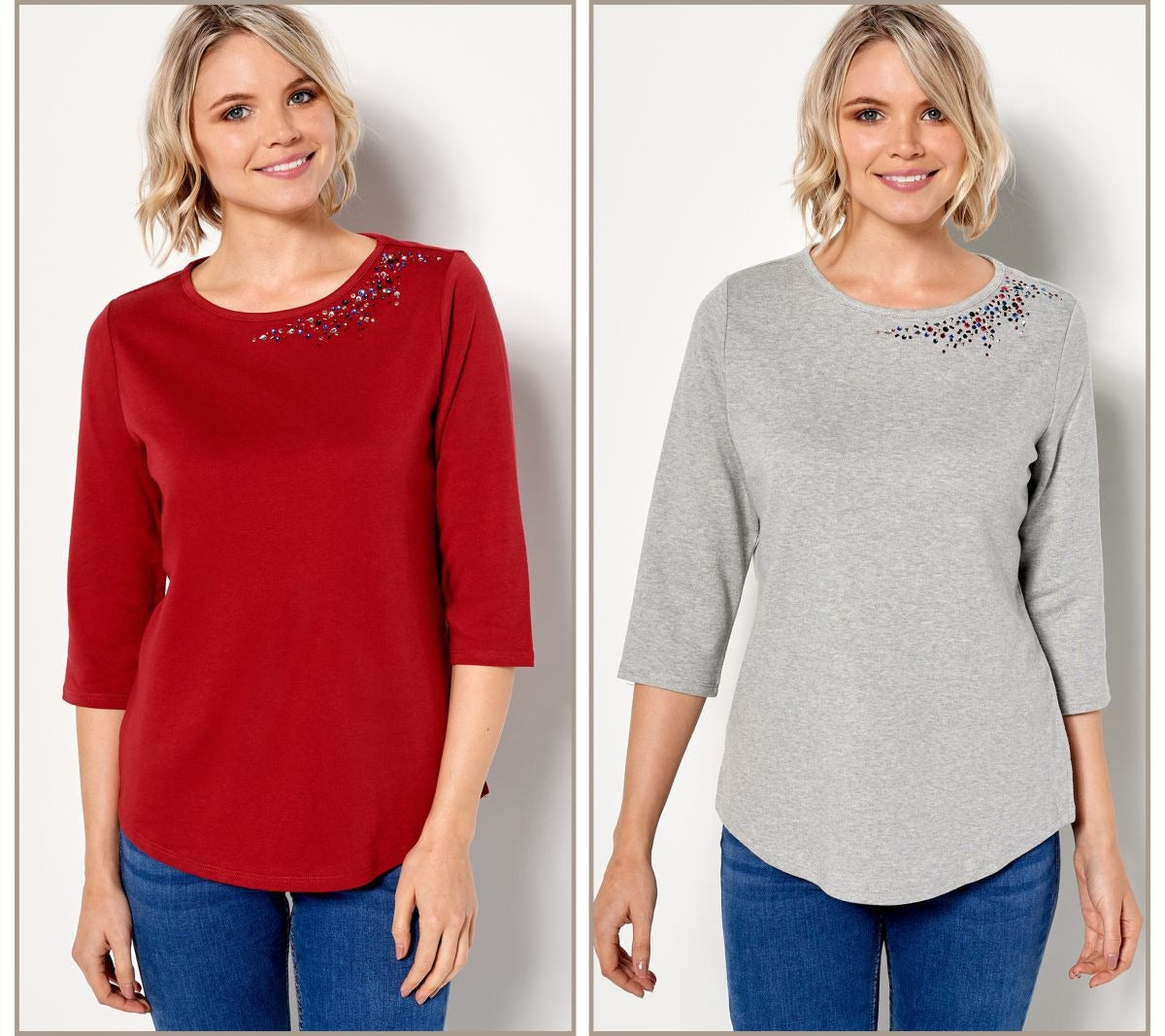 Multi-Sparkle Set of 2 3/4-Slv