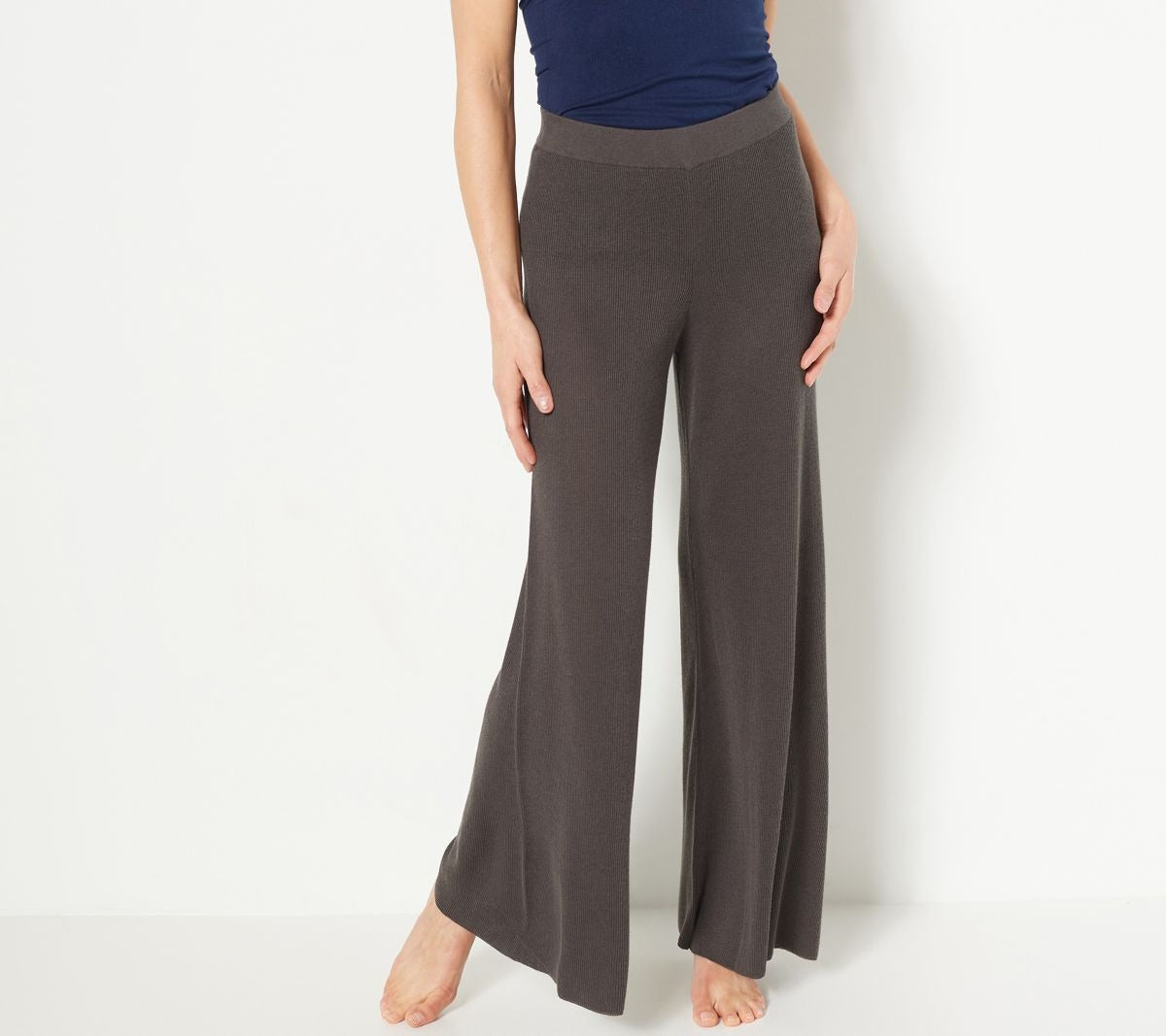 Ribbed Wide Leg Petite Pull